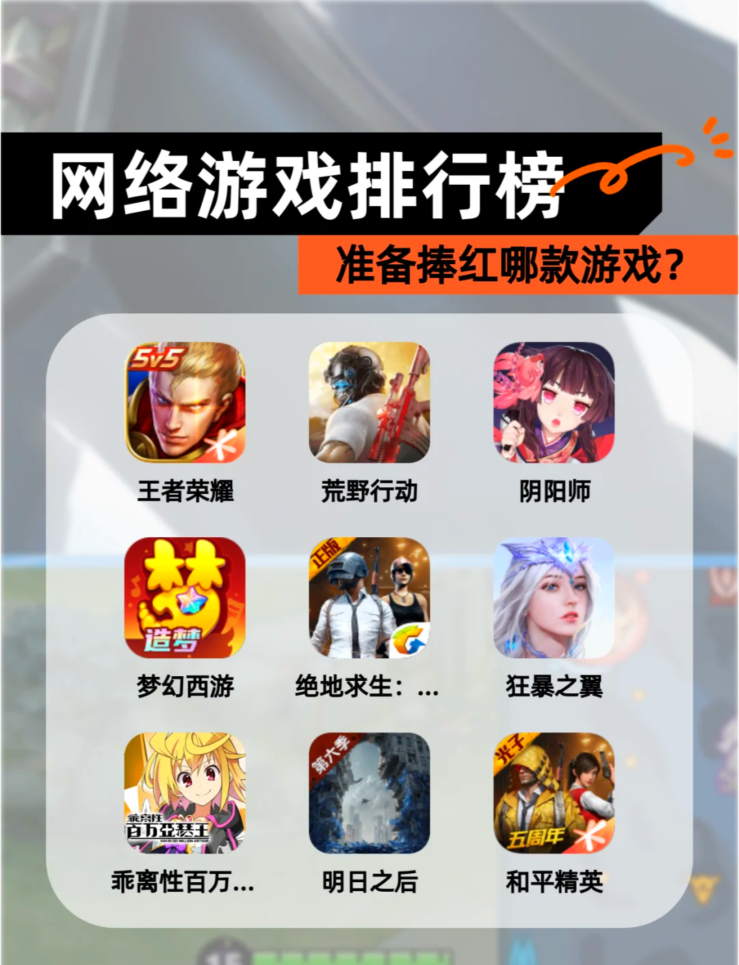 网络手游排行榜_目前玩的人最多手游排行